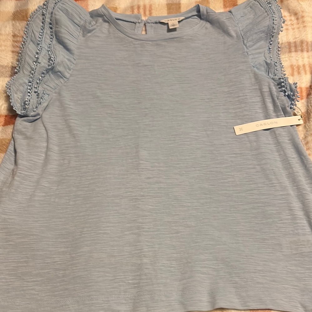 Caslon Ruffle Short Sleeve Top